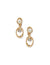 Anne Klein Gold Tone Gold Pearl Button Drop Earring