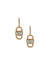 Anne Klein Gold Tone Stone Baguette Openwork Oval Drop Earrings