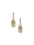 Anne Klein Gold Tone Faux Pearl & Stone Baguette Leverback Drop Earrings