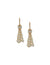 Anne Klein Gold Tone Faux Pearl & Stone Baguette Tassel Drop Earrings