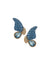 Anne Klein Gold Tone Butterfly Motif Blue Stud Earrings
