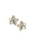 Anne Klein Gold Tone Stone Flower Stud Earrings