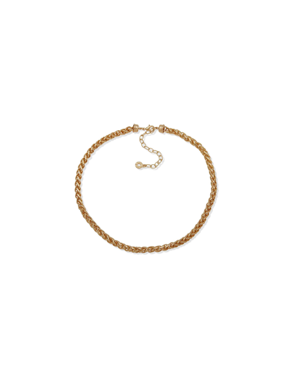 Anne Klein Gold Tone Gold-Tone Woven Chain Collar Necklace