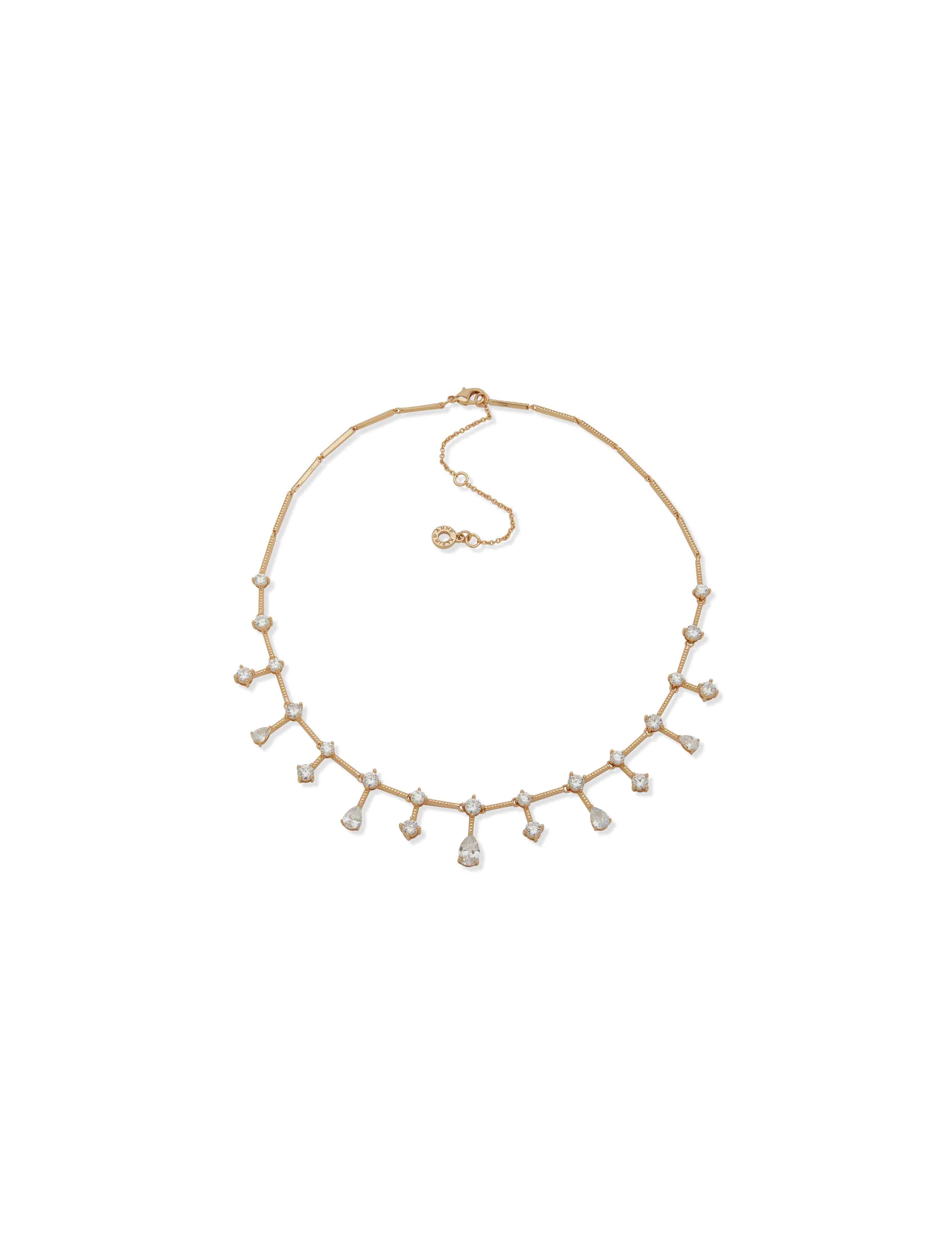 アクセサリー Anne Nk 16In Stationed Stn Clr-Gld/Cz - Anne Klein