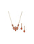 Anne Klein Gold Tone Multi Stone Cluster Necklace and Earring Set