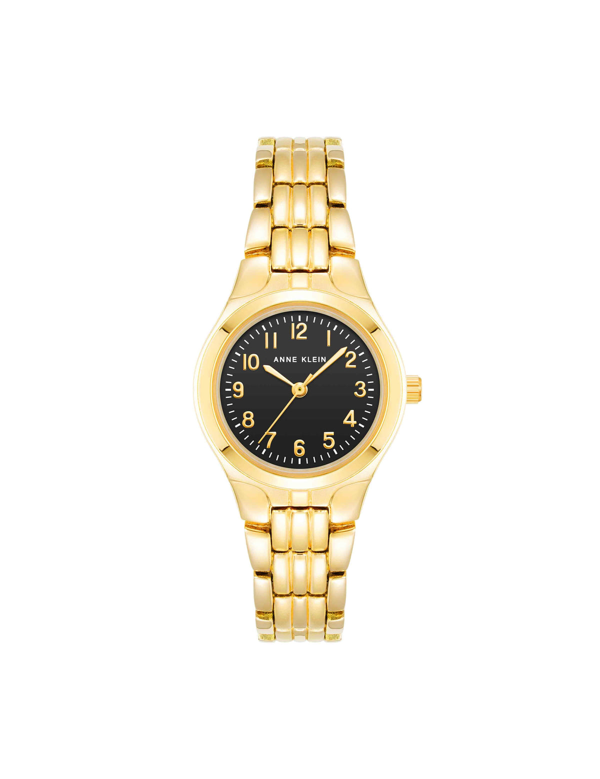 Anne Klein Black/ Gold-Tone Classic Easy To Read Dial Watch