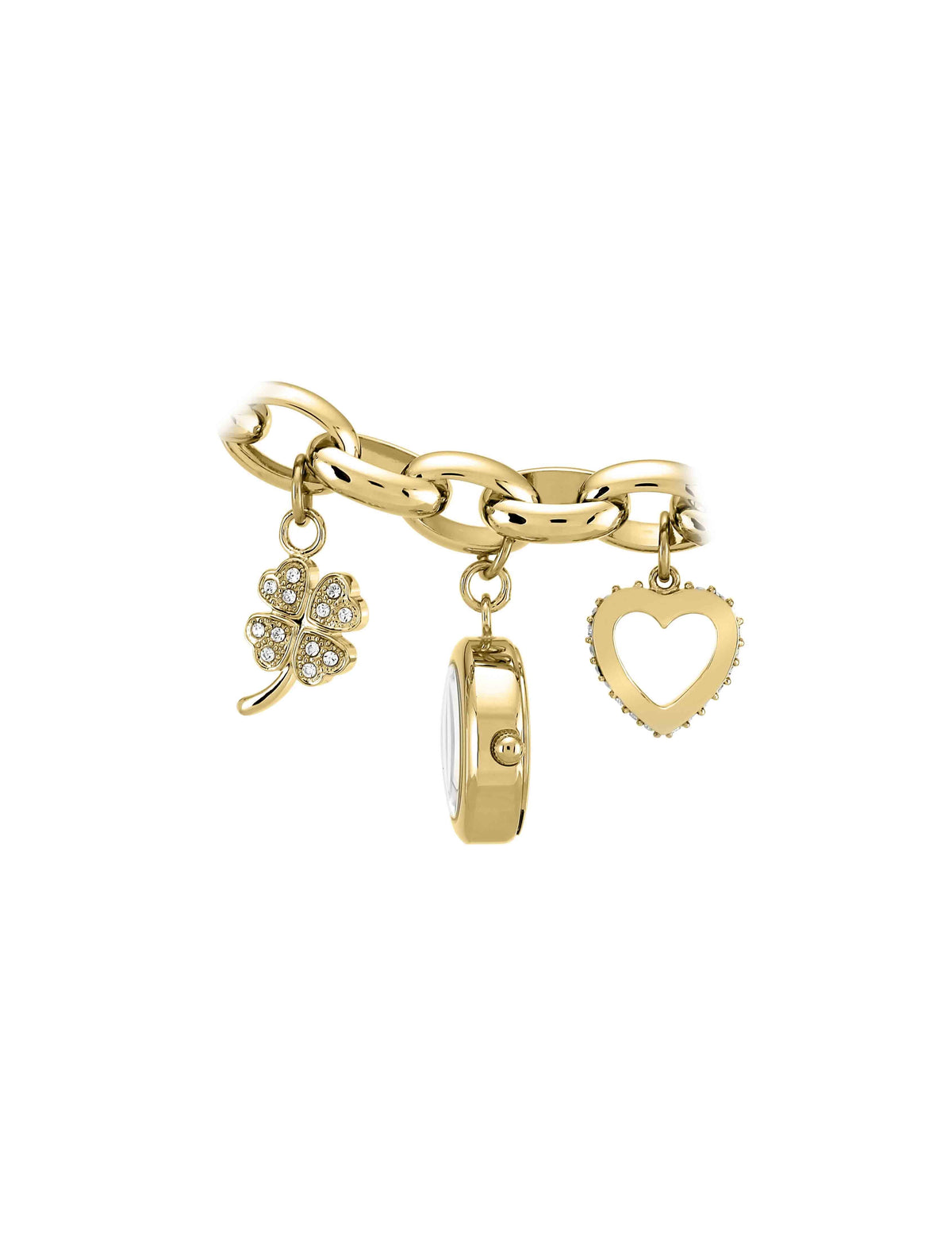 Anne Klein  Crystal Accented Charm Bracelet Watch