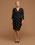 Anne Klein Anne White/Anne Black Plus Size Ity Sutton Dot Printed Classic Faux Wrap Dress