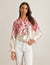 Anne Klein Bright White Ruffle Neck Blouse With Buttons