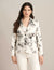 Anne Klein  Printed Sateen Notch Collar Blazer Jacket