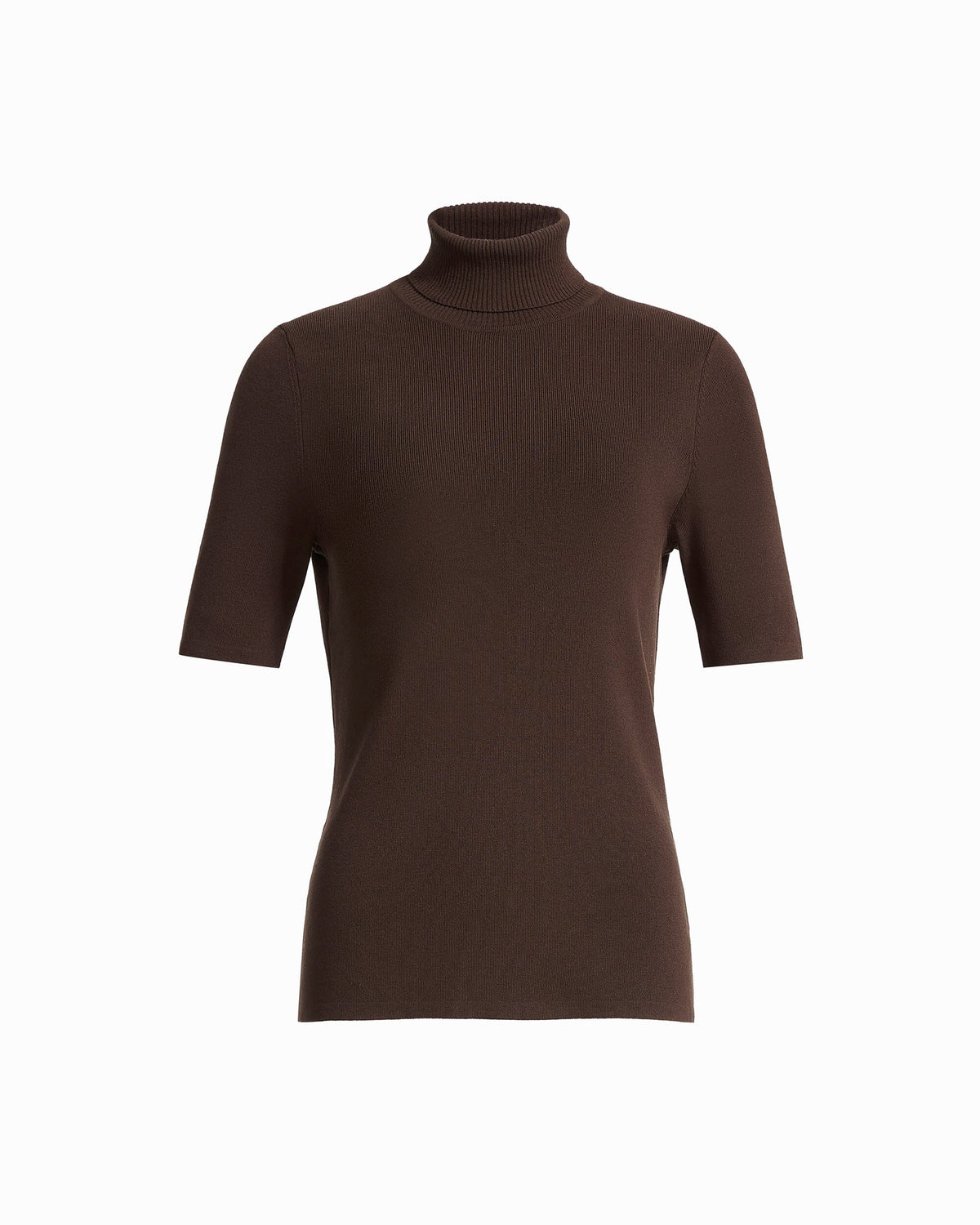 Anne Klein Deep Mahogany Half Sleeve Turtleneck