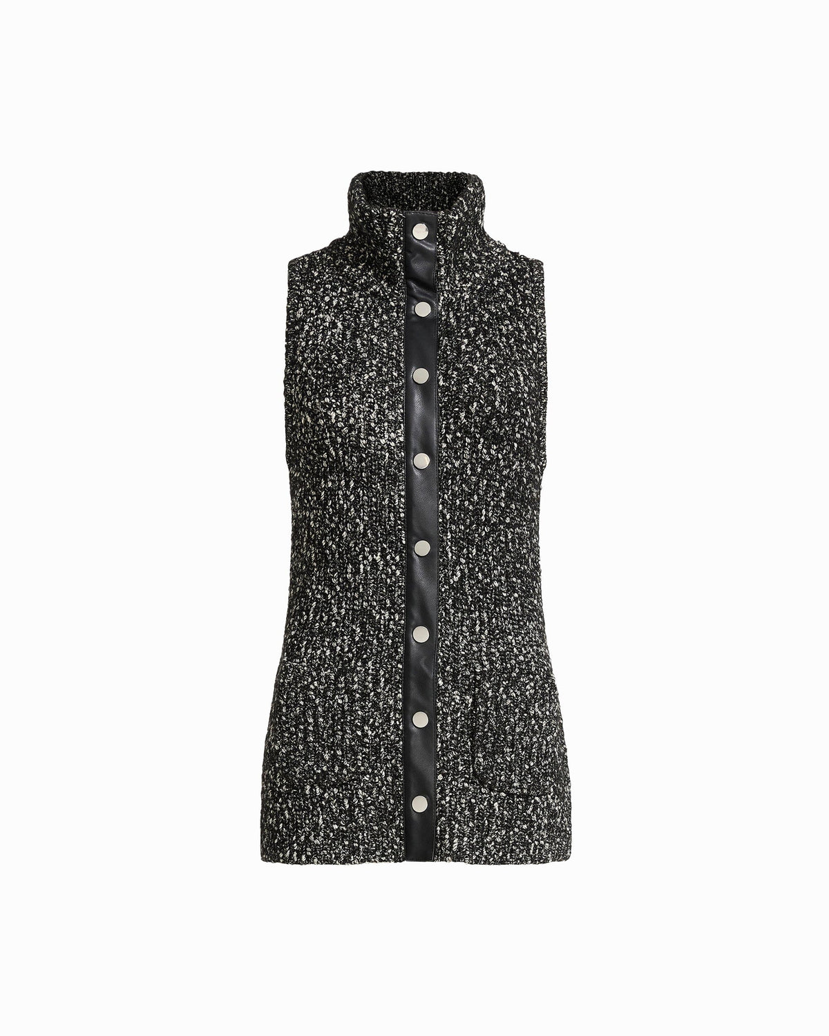 Anne Klein Anne Black/White Dove Marled Vest