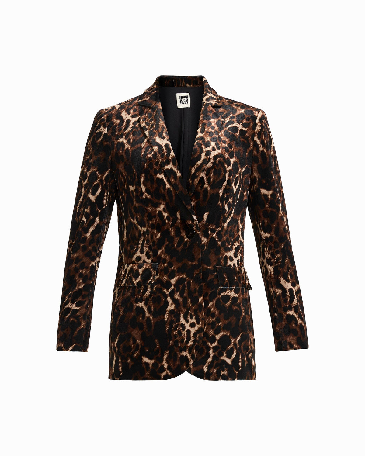 Anne Klein Anne Black Multi Petite One Button Notch Jacket