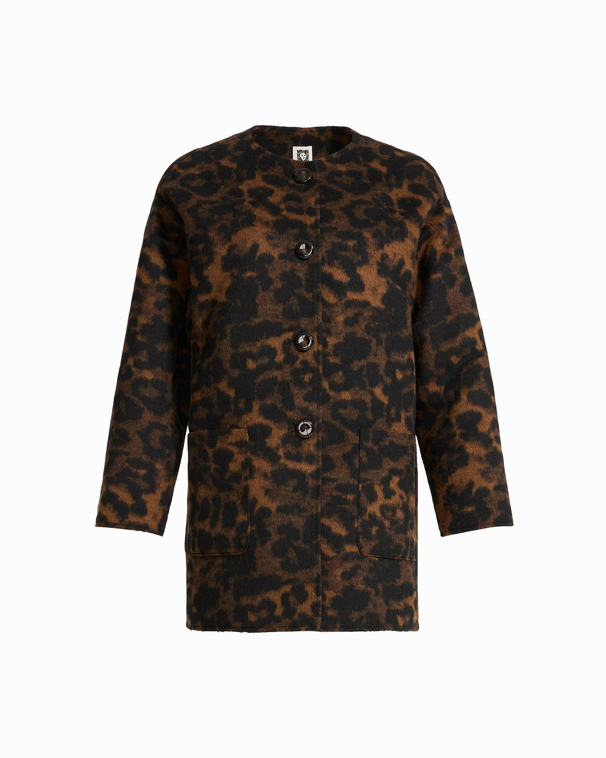 Anne Klein Anne Black Multi Plus Leopard Topper