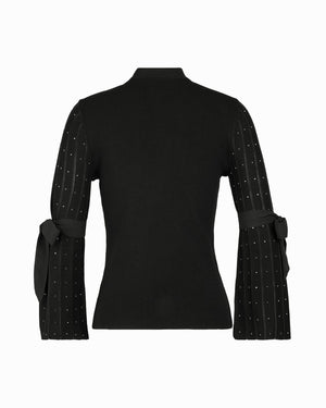 Anne Klein Tie Sleeve Sweater Set