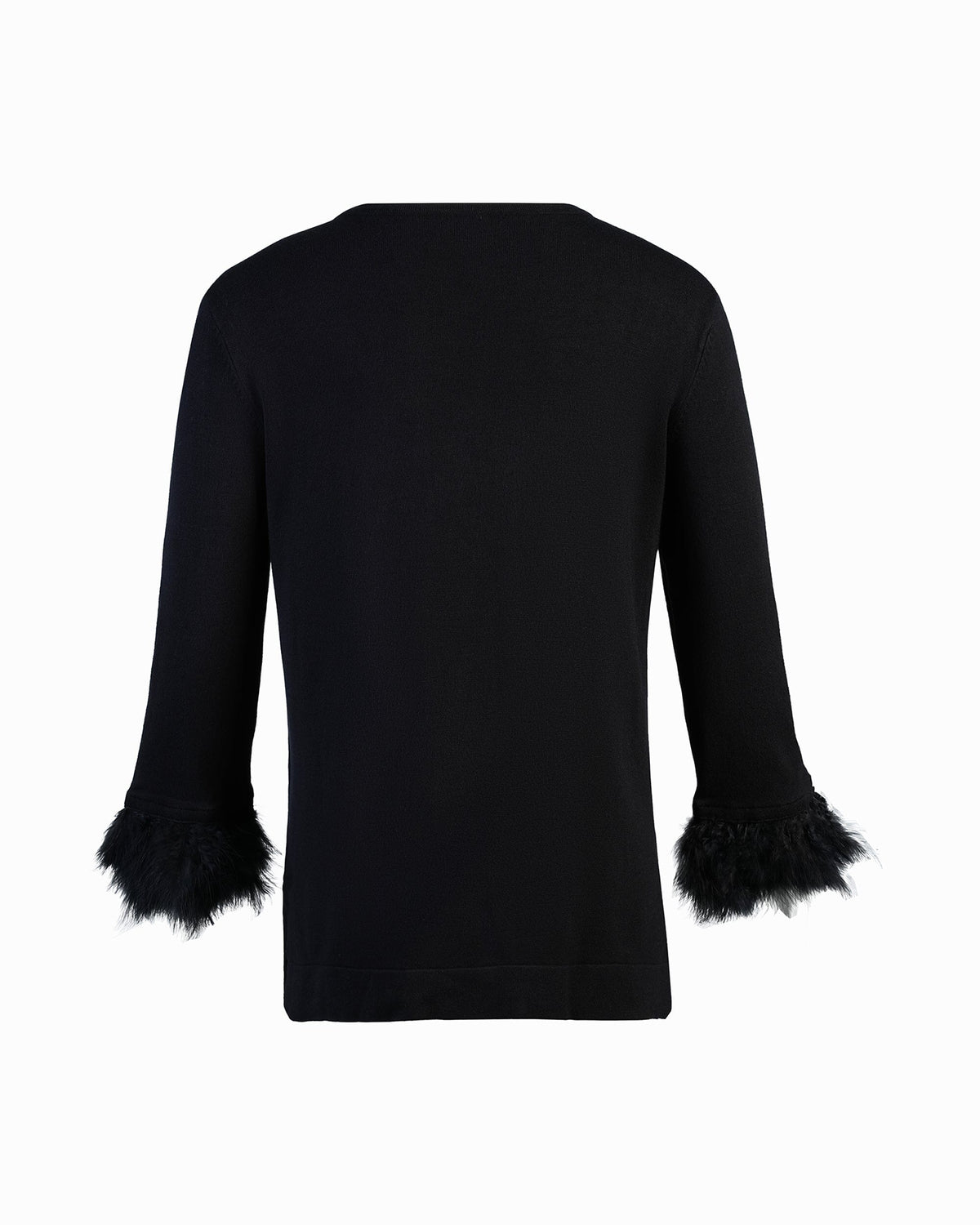 Anne Klein Feather Trim Sweater