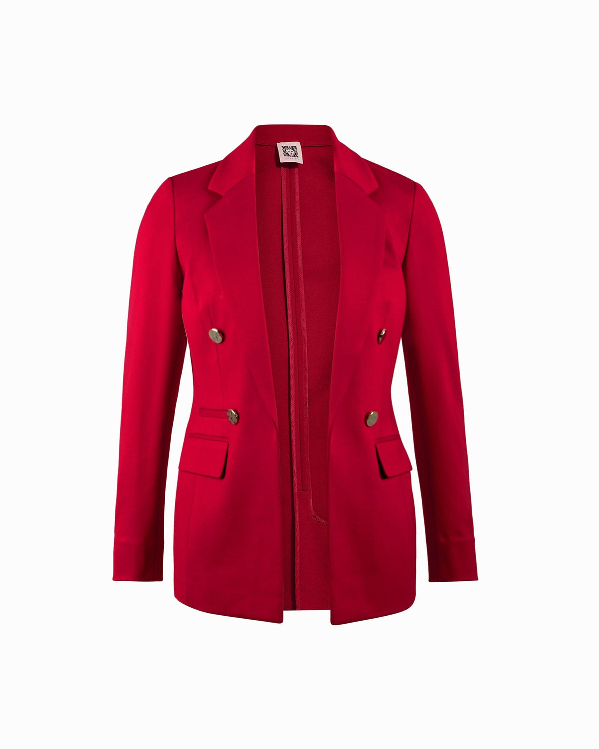 Anne Klein Titian Red Plus Triple Pocket Compression Jacket