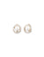 Anne Klein Gold Tone Pave Halo Twist Button Clip On Earrings