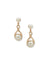 Anne Klein Gold Tone Twisted Pearl Post Linear Earrings