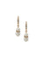 Anne Klein Gold Tone Pearl Snowman Double Drop Earrings
