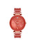 Anne Klein Rose Gold-Tone/Red Diamond Accented Ceramic Bracelet Watch