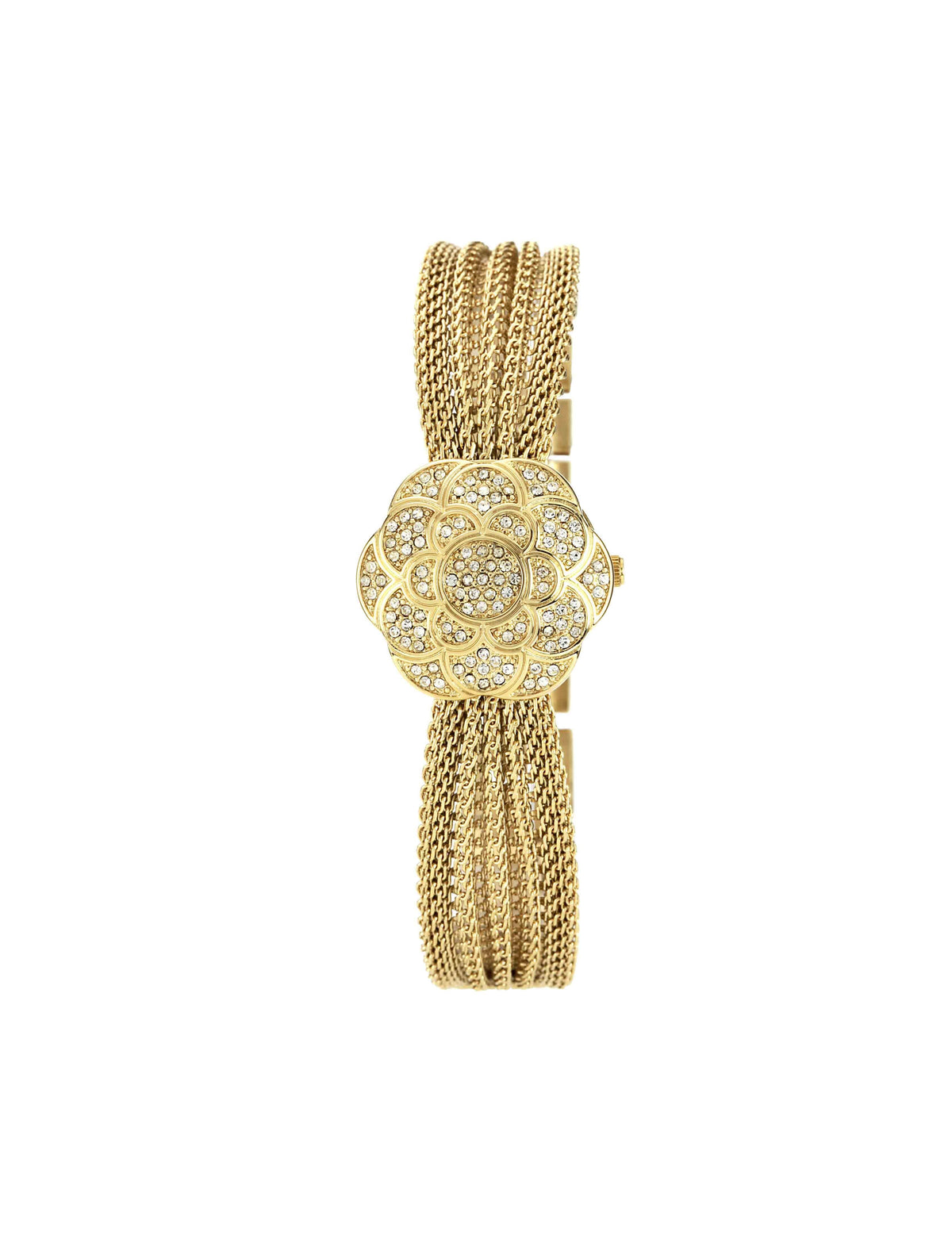 Anne Klein Gold-Tone Heritage Covered Dial Watch