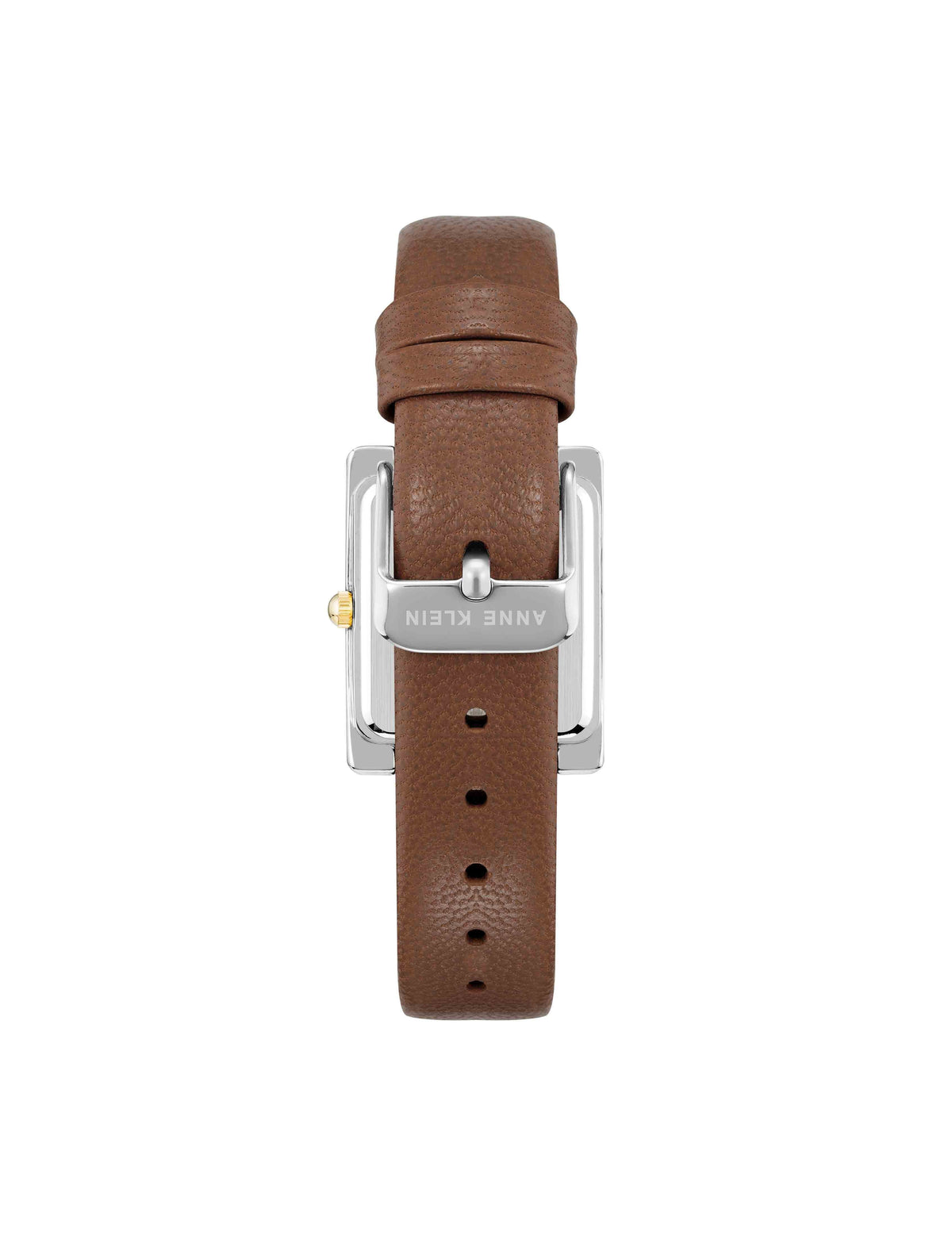 Anne Klein  Rectangular Case Leather Band Watch