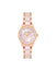 Anne Klein Iridescent/ Rose Gold-Tone Pearlescent Resin Link Bracelet Watch