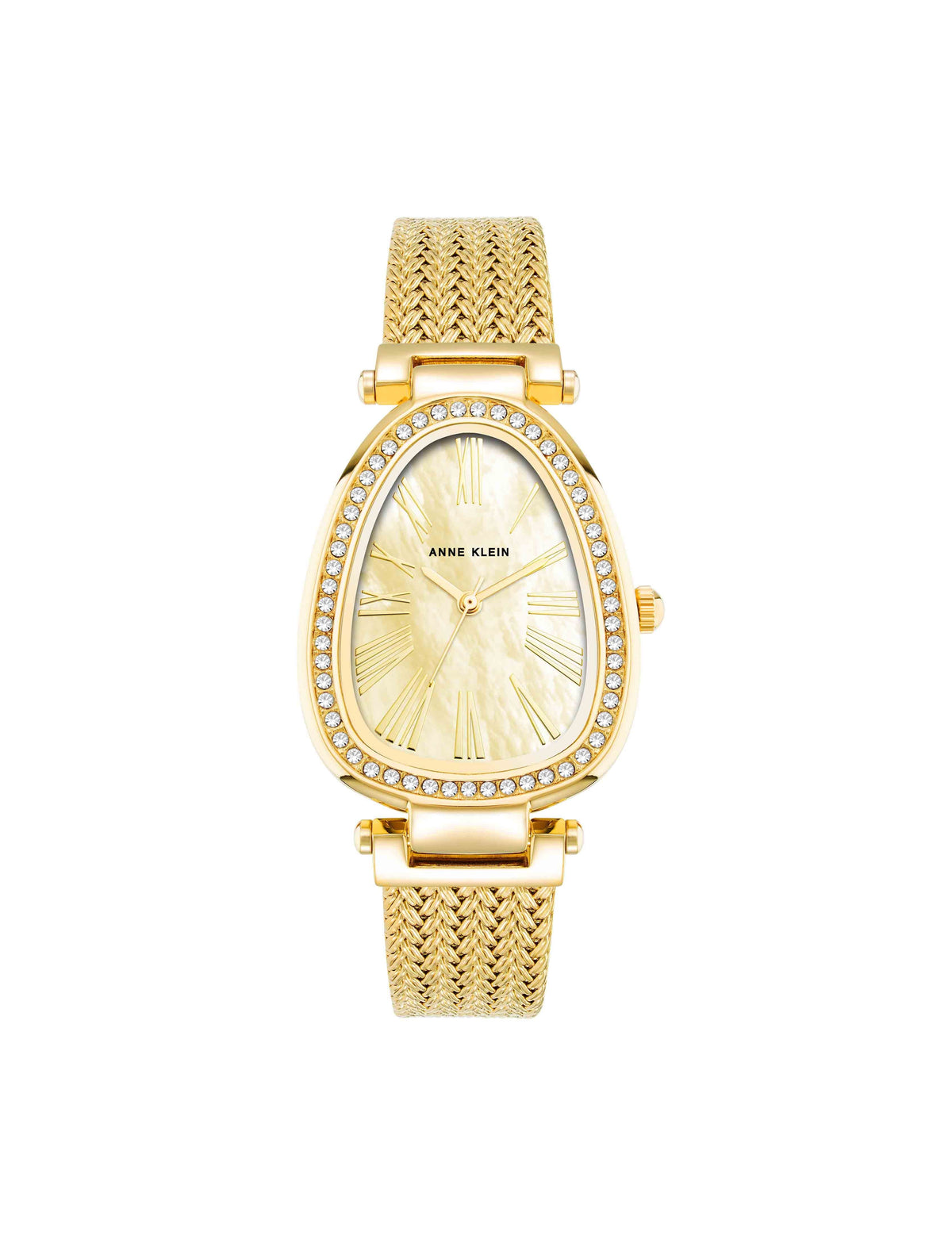 Anne Klein Gold-Tone Estate Mesh Bracelet Watch
