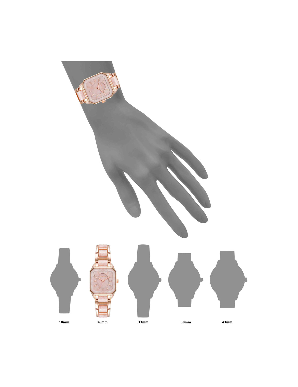 Anne Klein  Octagonal Resin Bracelet Watch