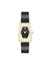 Anne Klein Gold-Tone/Black Faceted Case Bangle Watch