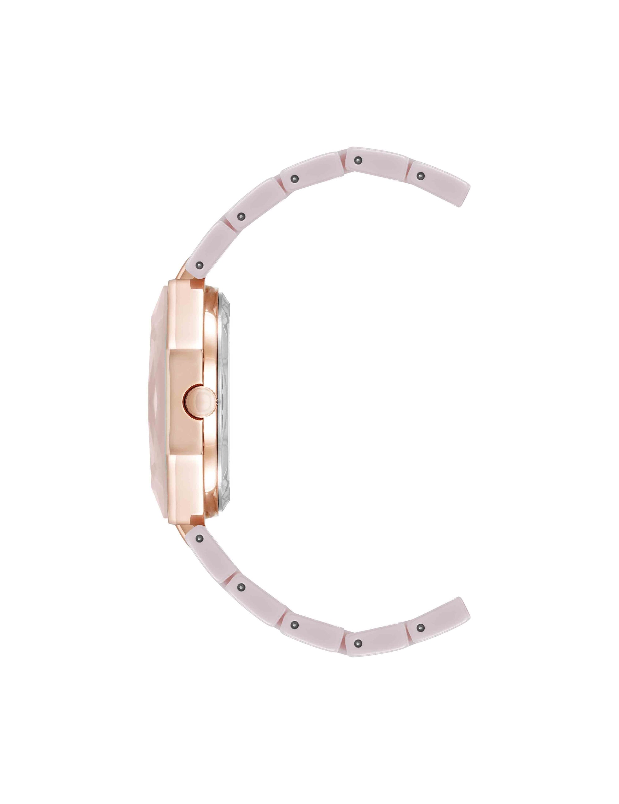 Anne Klein Octagonal Ceramic Diamond Dial Bracelet Watch