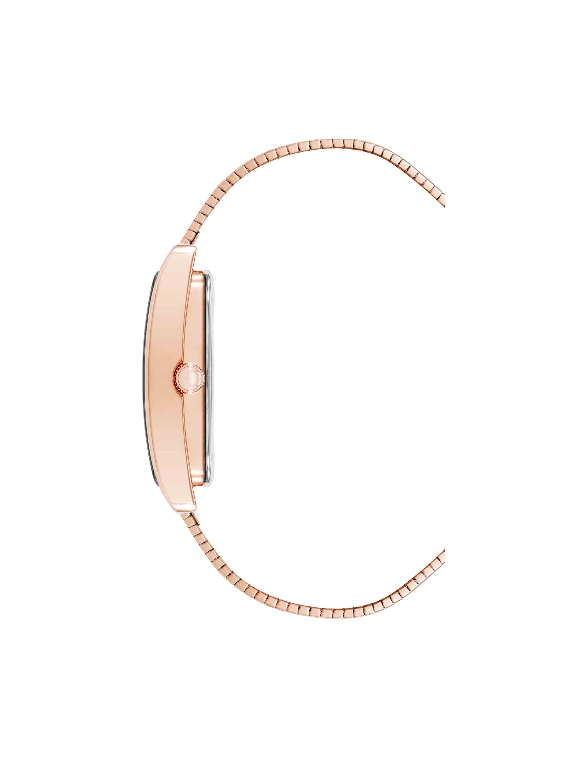 Anne Klein Modern Rectangular Stainless Steel Bracelet Watch