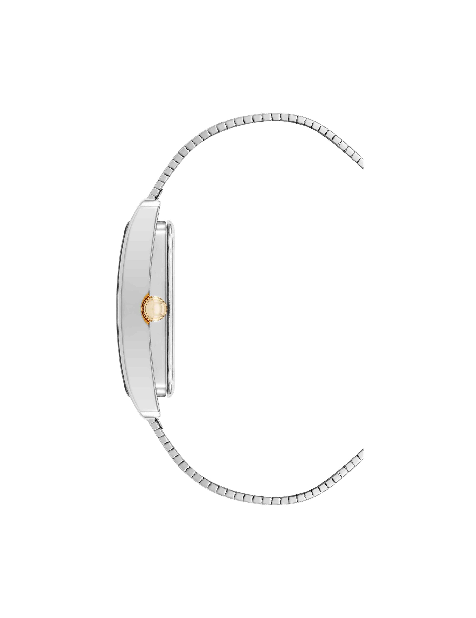 Anne Klein Modern Rectangular Stainless Steel Bracelet Watch