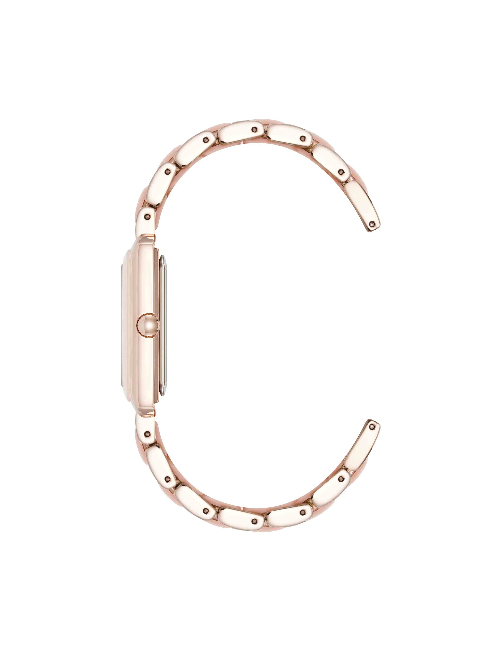 Anne Klein Rectangular Silicone Bracelet Watch