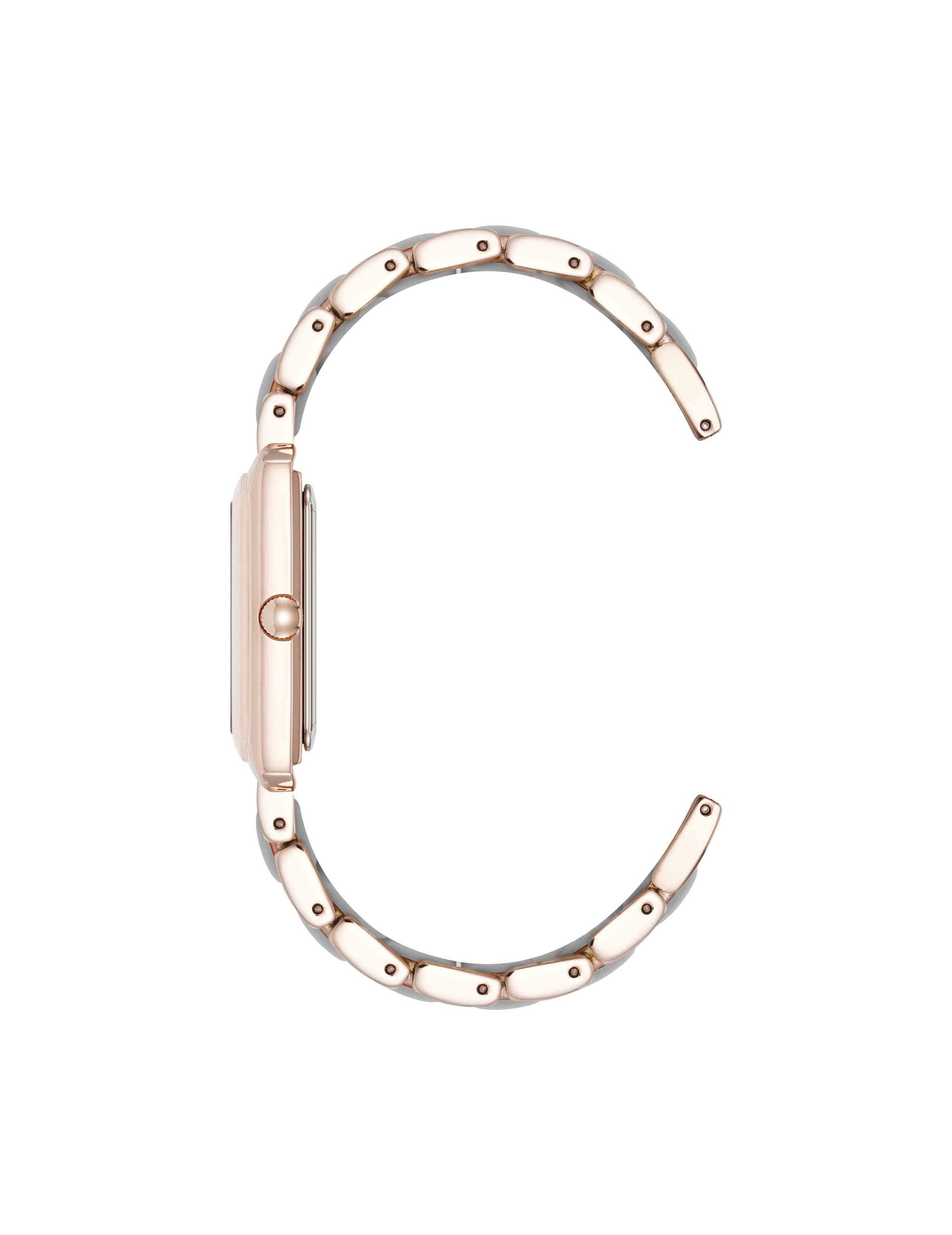 Anne Klein Rectangular Silicone Bracelet Watch