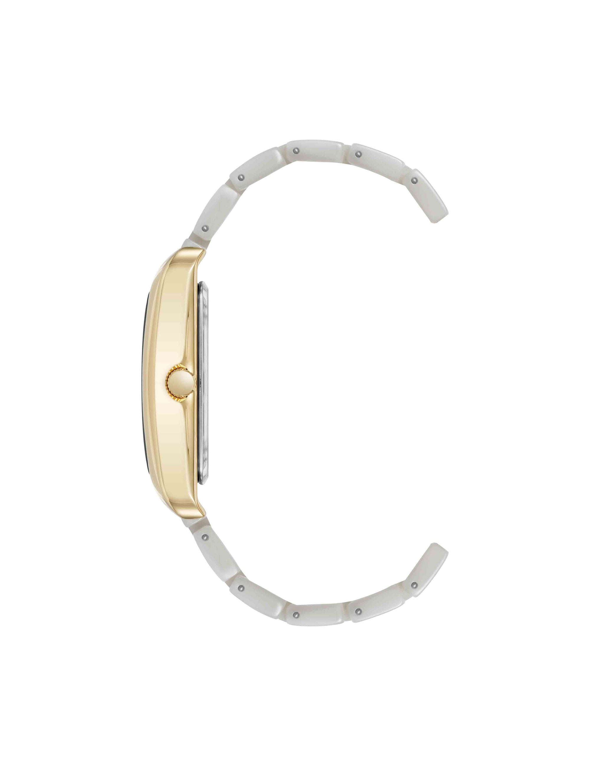 Anne Klein Delicate Rectangular Acetate Link Bracelet Watch