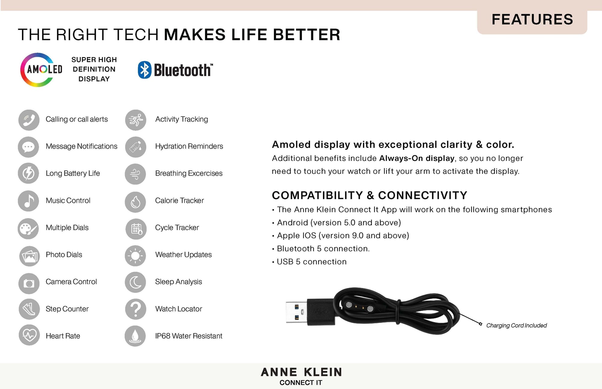 Anne Klein Connect It Prism Smartwatch Set