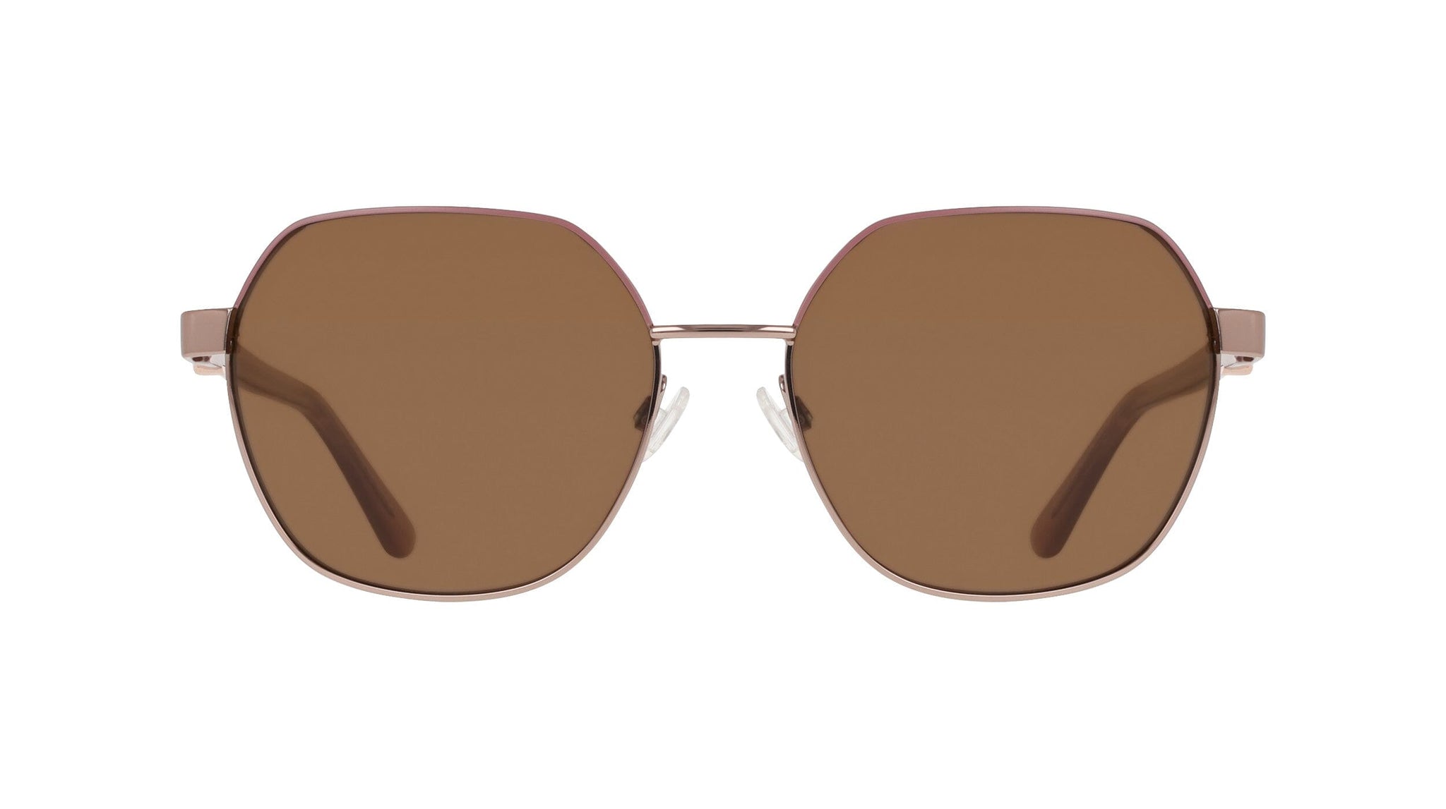 Anne Klein Two-Tone Square Metal Frame Sunglasses