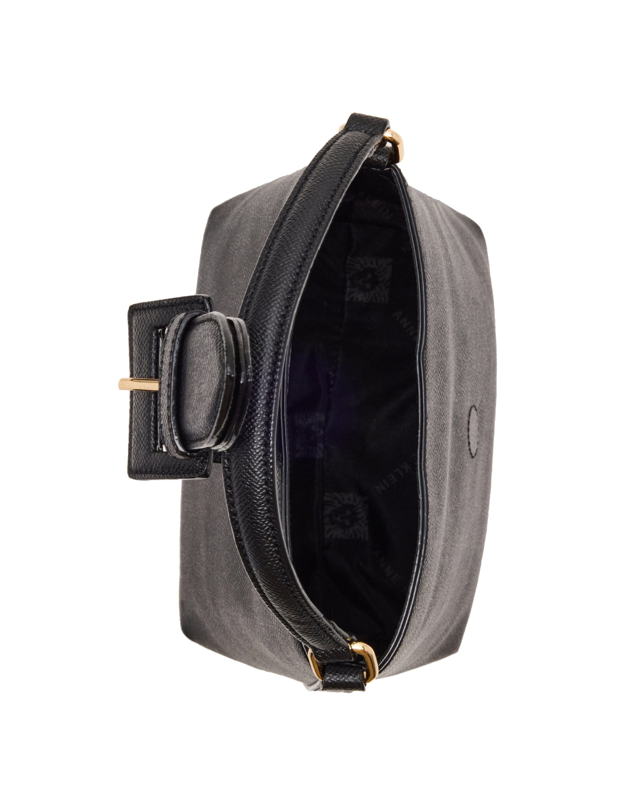 Anne Klein Small Sculpted Buckle Bucket with Convertible Strap