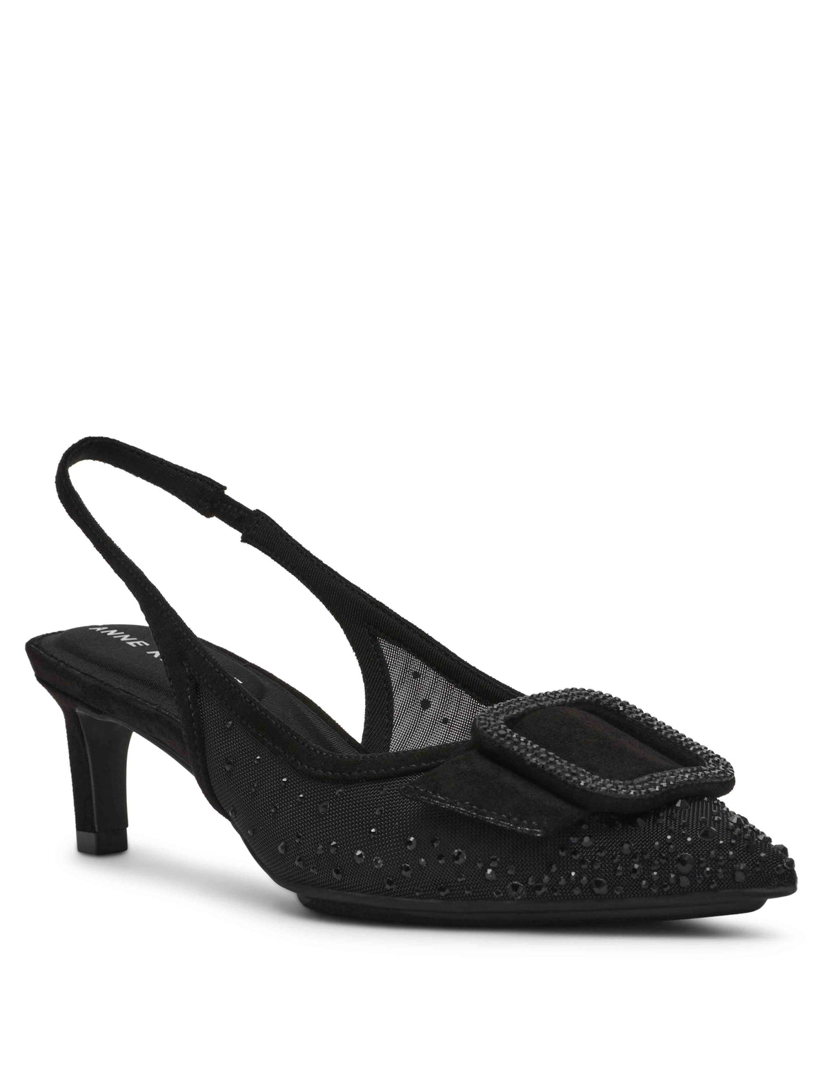 Anne Klein Blck Crystal Ilanna-C Slingback Heel