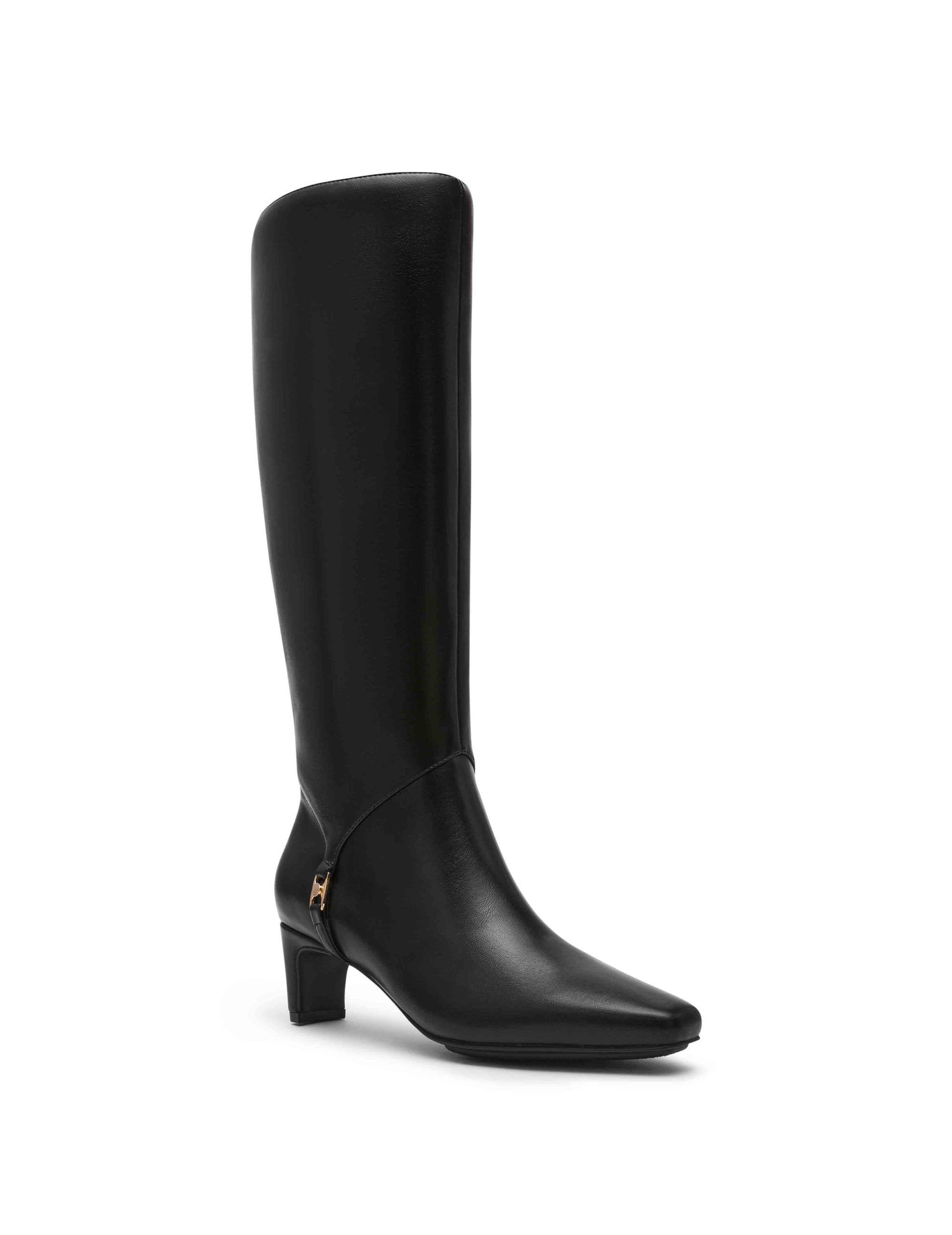 Anne Klein Black Smooth Iverson Boot