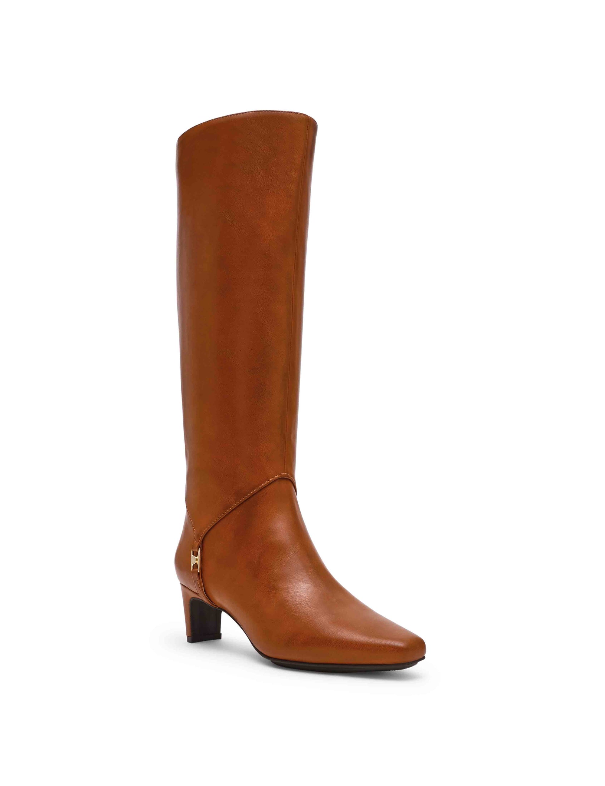 Anne Klein Cognac Smooth Iverson Boot