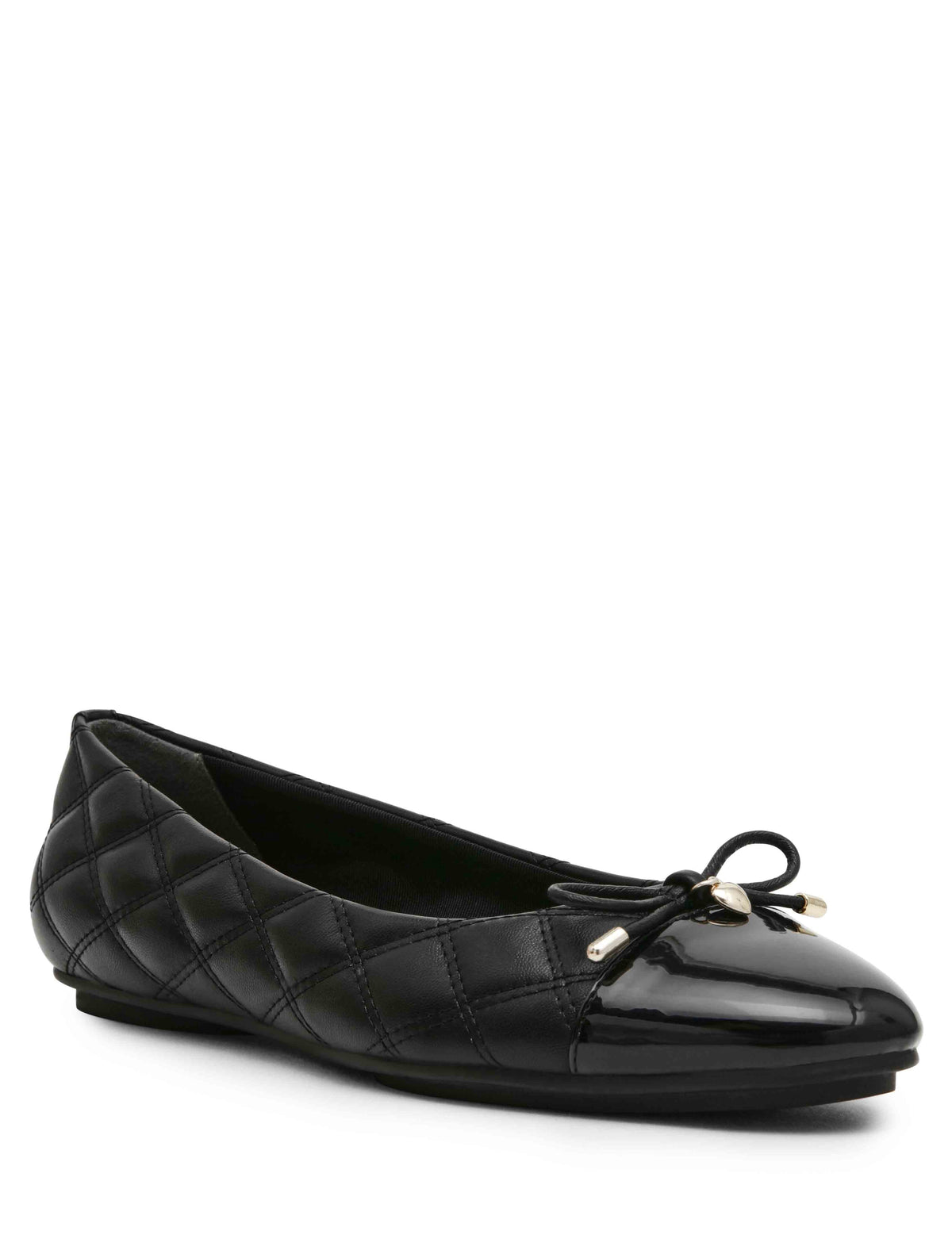 Anne Klein Black Luci Quilted Flat