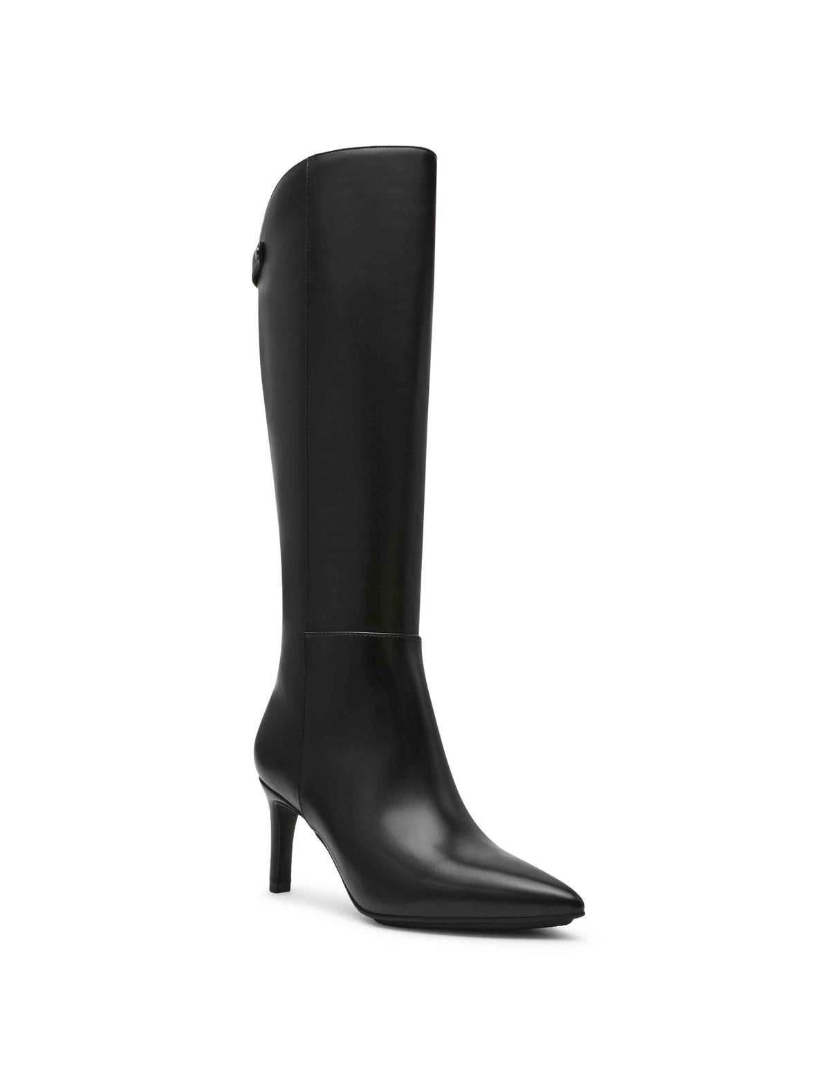 Anne Klein Black Smooth Maruicia Heeled Boot