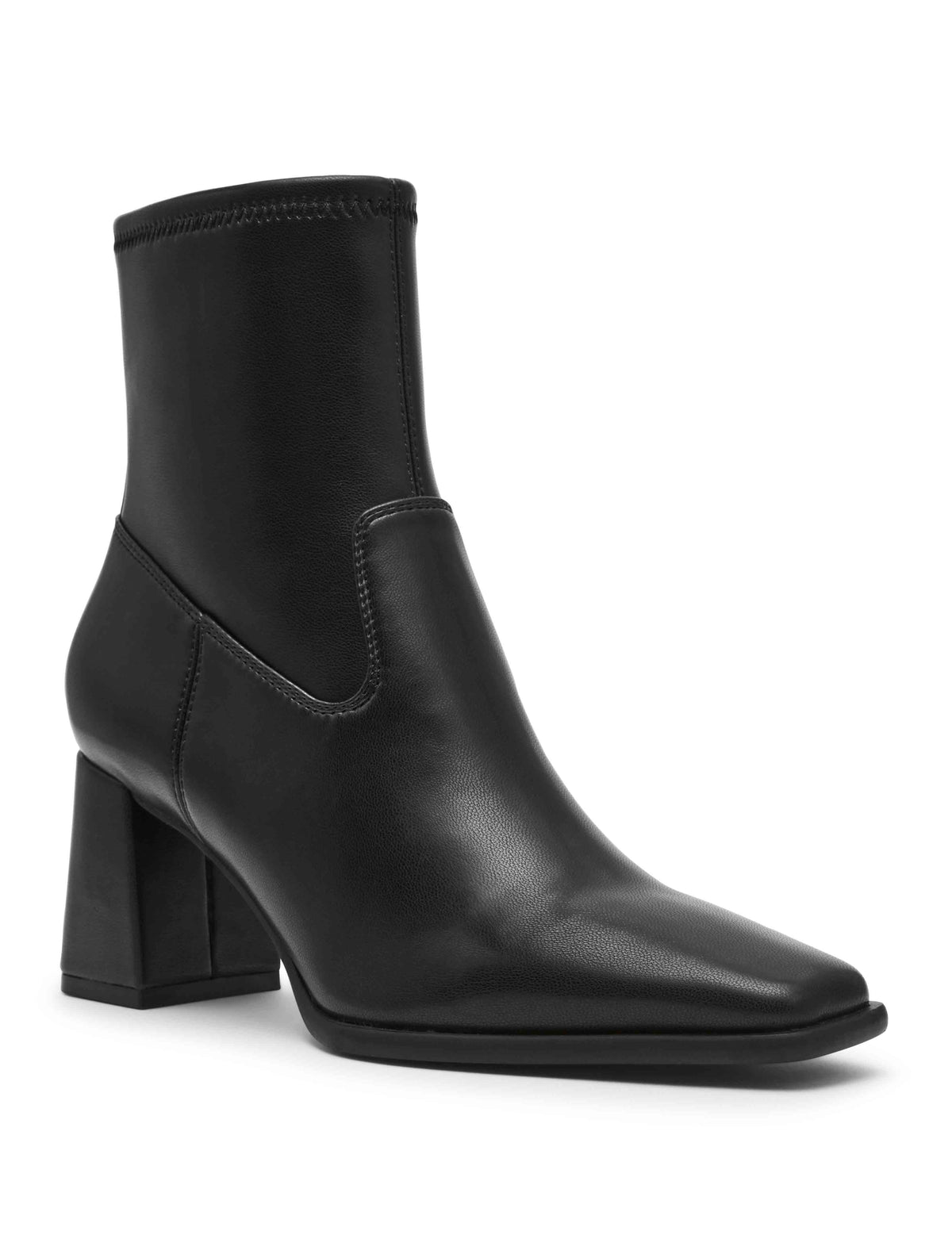 Anne Klein Black Smooth Paidge Heeled Boot
