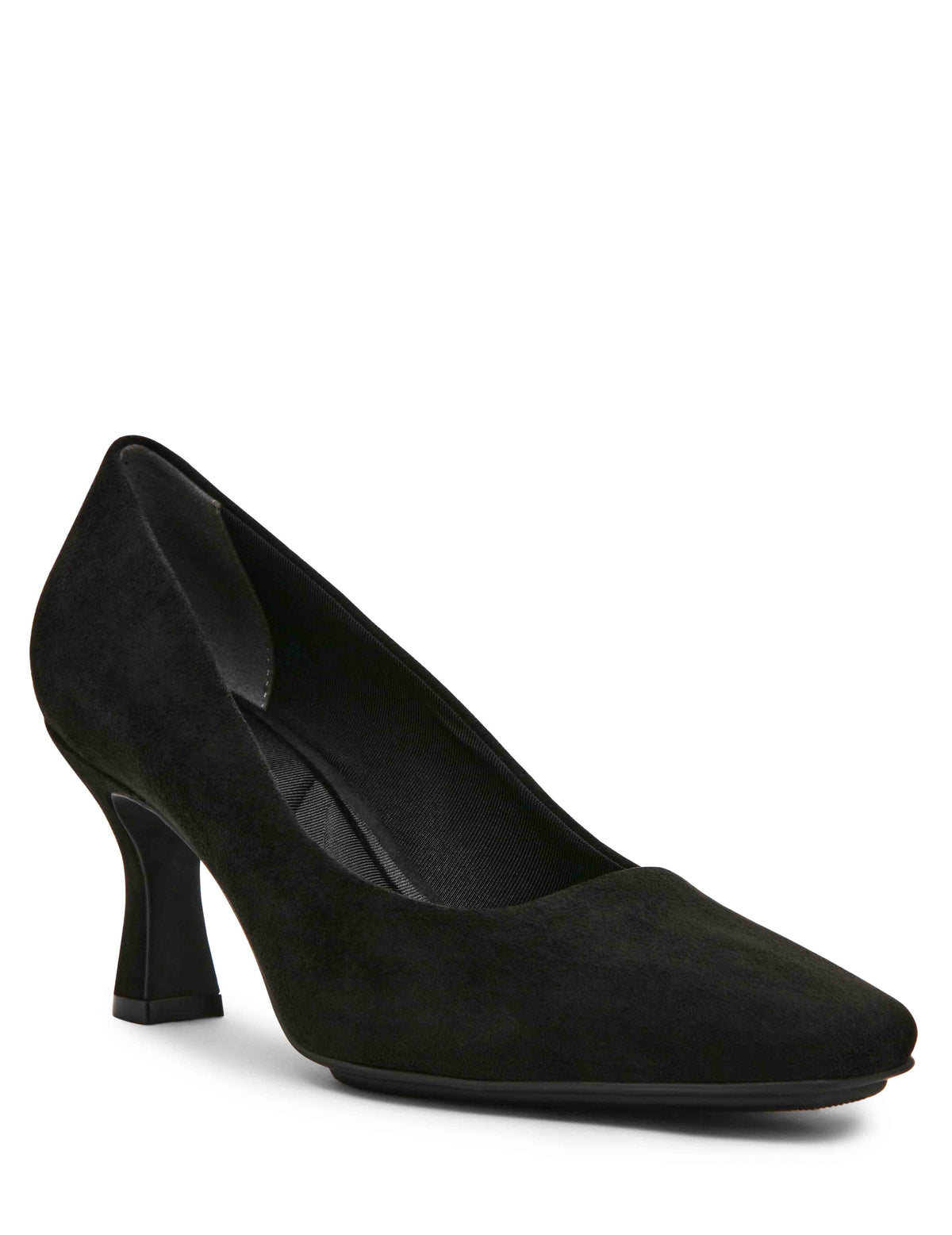 Anne Klein Black Sued Prima Heel
