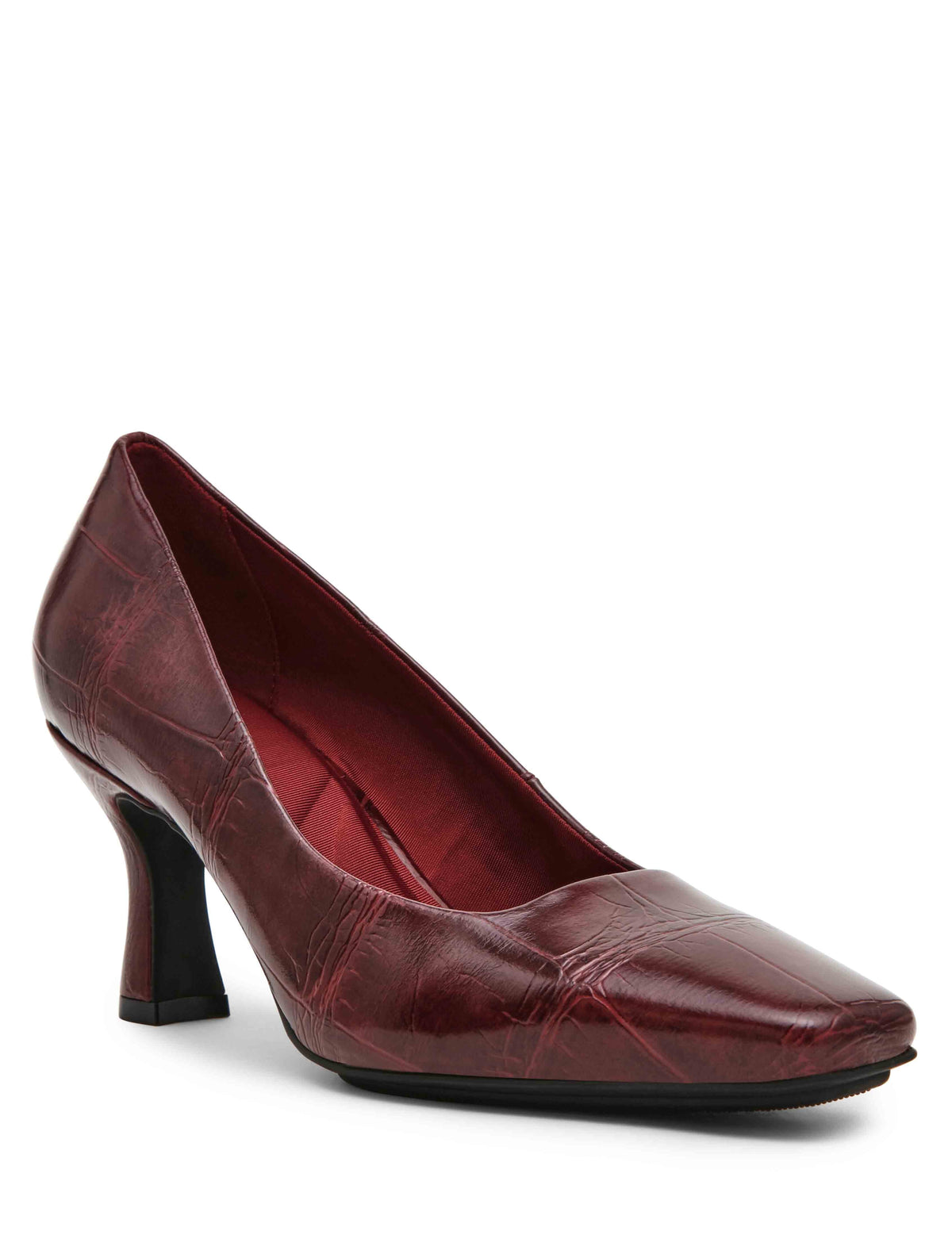 Anne Klein Wine Croc Prima Heel