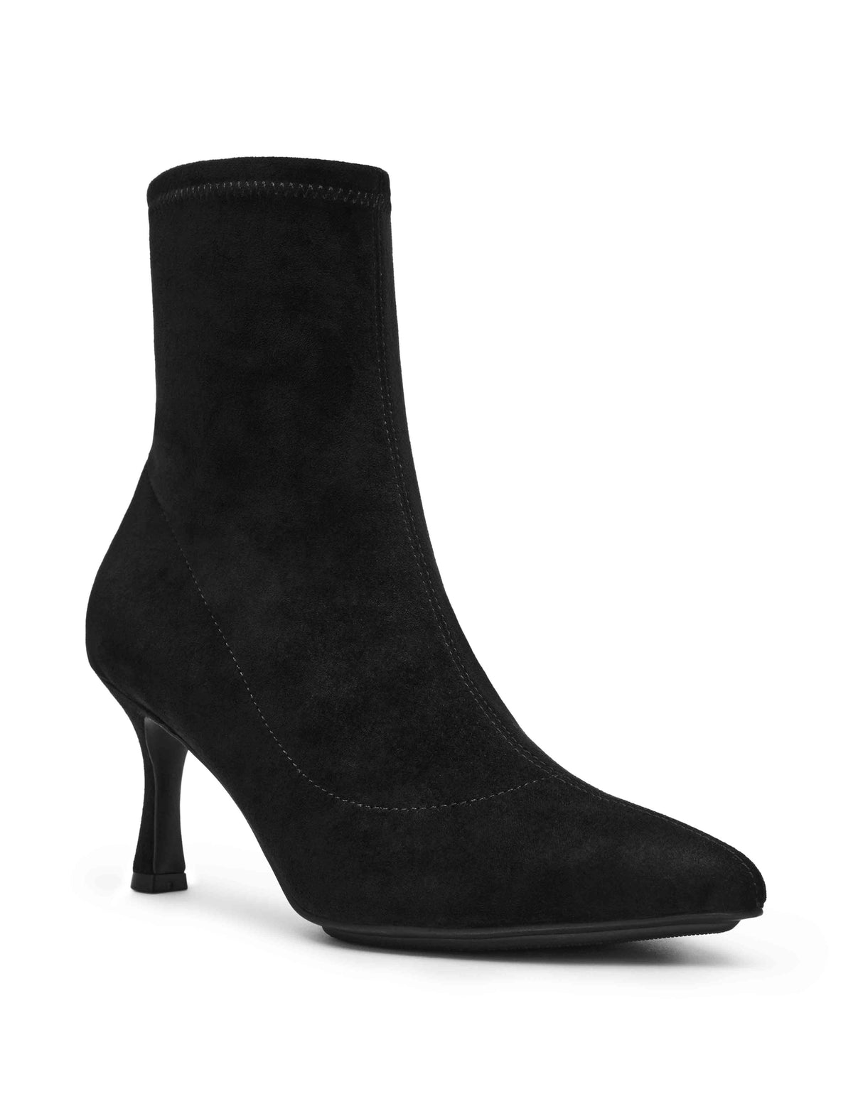 Anne Klein Black Sued Reesse Heeled Boot