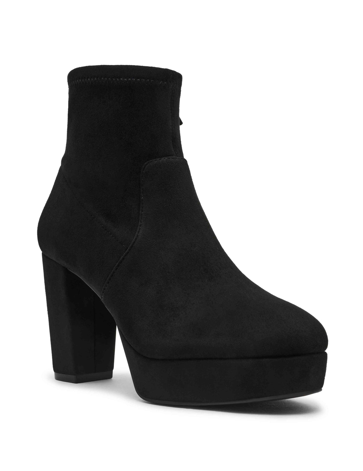 Anne Klein Black Sued Volt Heeled Boot